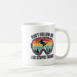 Snowboard Goggles Mountain Snowboarding Retro Vaca Coffee Mug