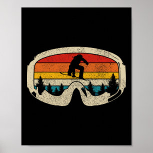 Snowboard Goggles Snowboarder Vintage Snowboarder  Poster