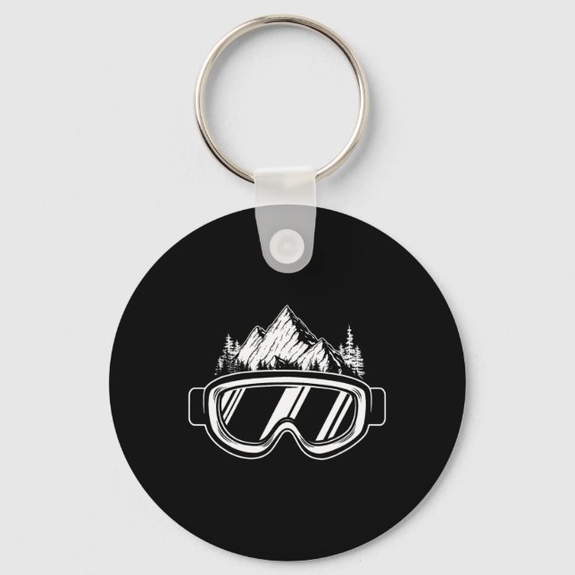 Snowboard Goggles - Wintersports Competition Snowb Key Ring (Front)