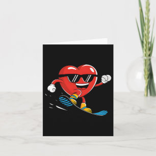 Snowboard Heart Snowboarding Valentines Day Boys G Card