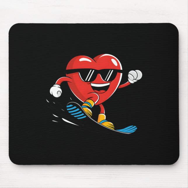 Snowboard Heart Snowboarding Valentines Day Boys G Mouse Mat (Front)