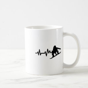 Snowboard Heartbeat Snowboarding Coffee Mug