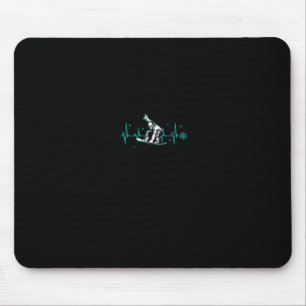 Snowboard Is Life Heartbeat Snow Flake Long Sleeve Mouse Mat