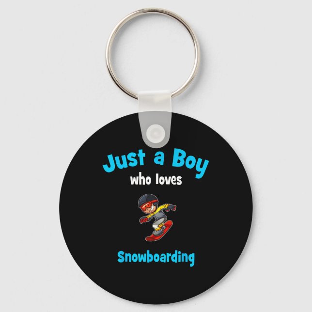 Snowboard Jersey For Boys Children's Snowboarding  Key Ring (Front)