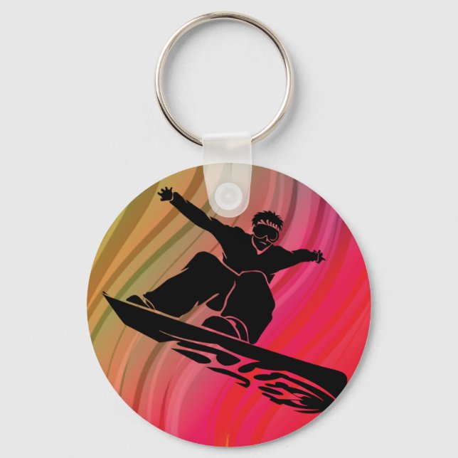 Snowboard Jump Key Ring (Front)