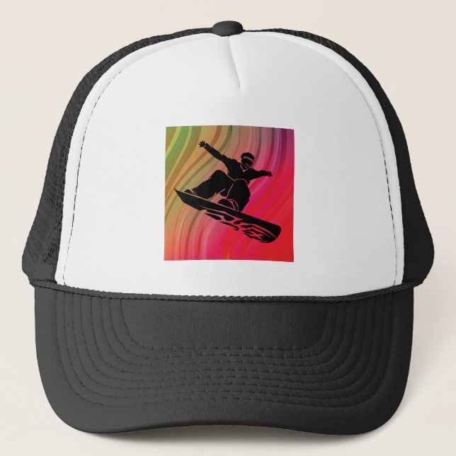Snowboard Jump Trucker Hat (Front)