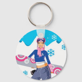 Snowboard Keychain