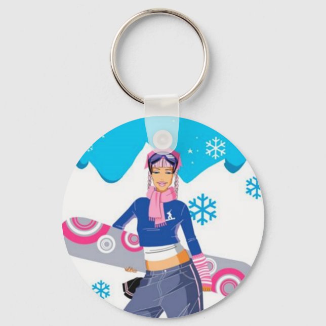 Snowboard Keychain (Front)