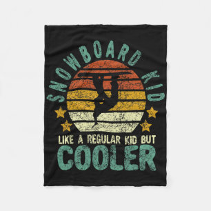 Snowboard Kid Funny Snow Female Snowboarding And S Fleece Blanket