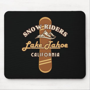 Snowboard Lake Tahoe California Snowboarding Winte Mouse Mat
