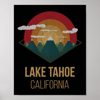Snowboard Lake Tahoe California Winter Mountain Gi Poster