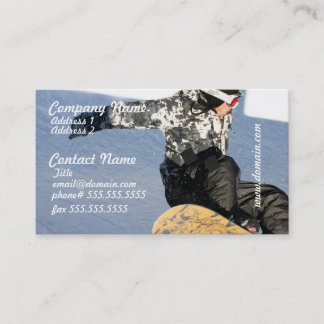 Snowboard Launch Business Cards