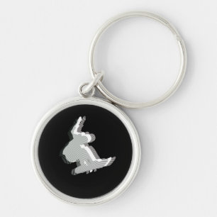 Snowboard Logo Design Keychain