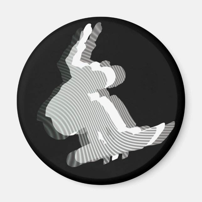 Snowboard Logo Design Magnet (Front)
