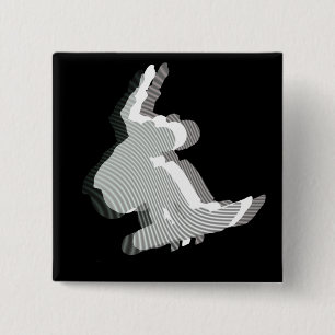 Snowboard Logo Design Square Pin