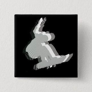Snowboard Logo Design Square Pin