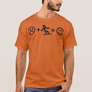 Snowboard Makes Happy Fun Gift Snowboard Lover Men T-Shirt