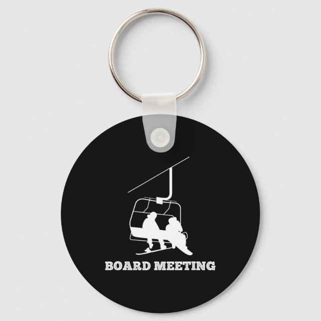 Snowboard Meeting Snowboarding Vacation  Key Ring (Front)
