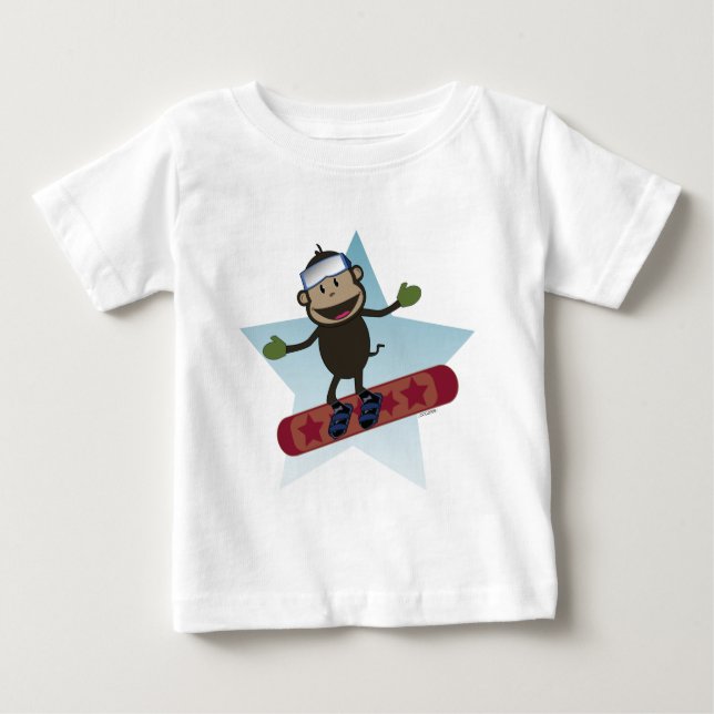 Snowboard Monkey infant tee (Front)