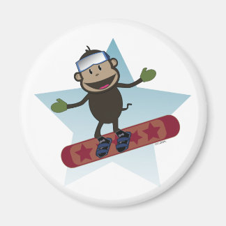 Snowboard Monkey magnet