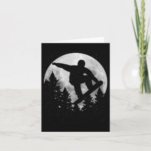 Snowboard Moon Snowboarding Winter Sports Snowboar Card