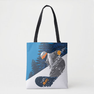 Snowboard, Mountain, extreme sports Tote Bag