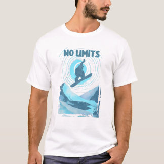 Snowboard Mountain Snowboarding Freestyle No Limit T-Shirt