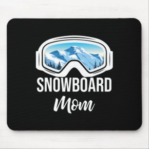 Snowboard Mum Winter Snowboarding Sport Ski Gift Mouse Mat