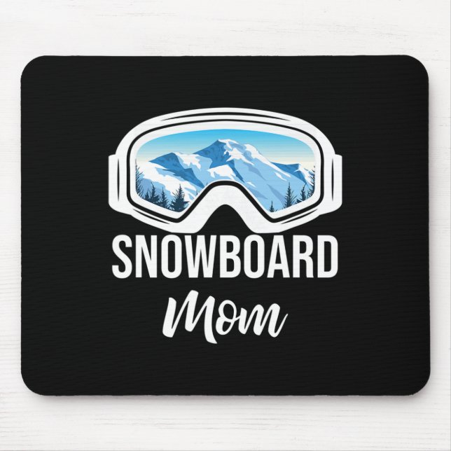 Snowboard Mum Winter Snowboarding Sport Ski Gift  Mouse Mat (Front)