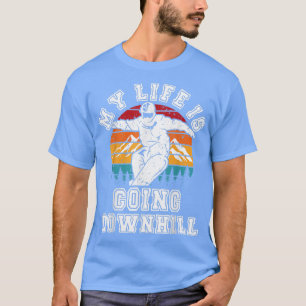 Snowboard My Life Is Going Downhill Winter Sports T-Shirt