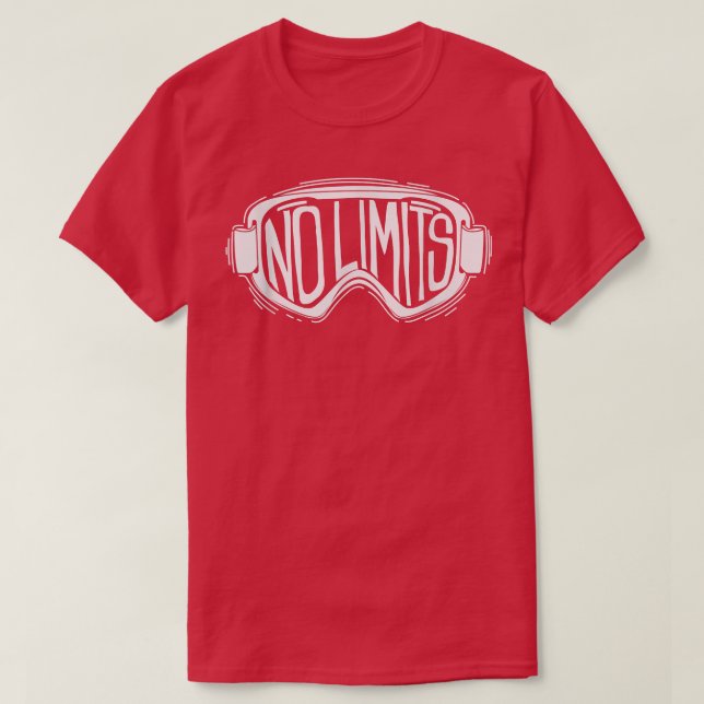 Snowboard No Limitis Snowboard Goggles  T-Shirt (Design Front)