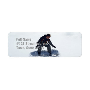 Snowboard Ollie Return Address Label