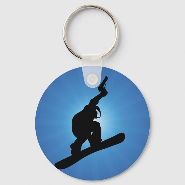 Snowboard Outlaw Key Ring (Front)