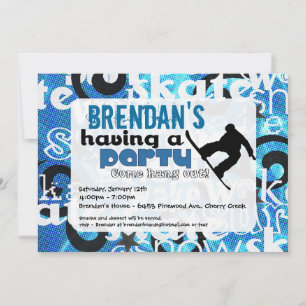 Snowboard Party Invitation