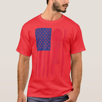 Snowboard Patriotic American Flag For Snowboarder  T-Shirt