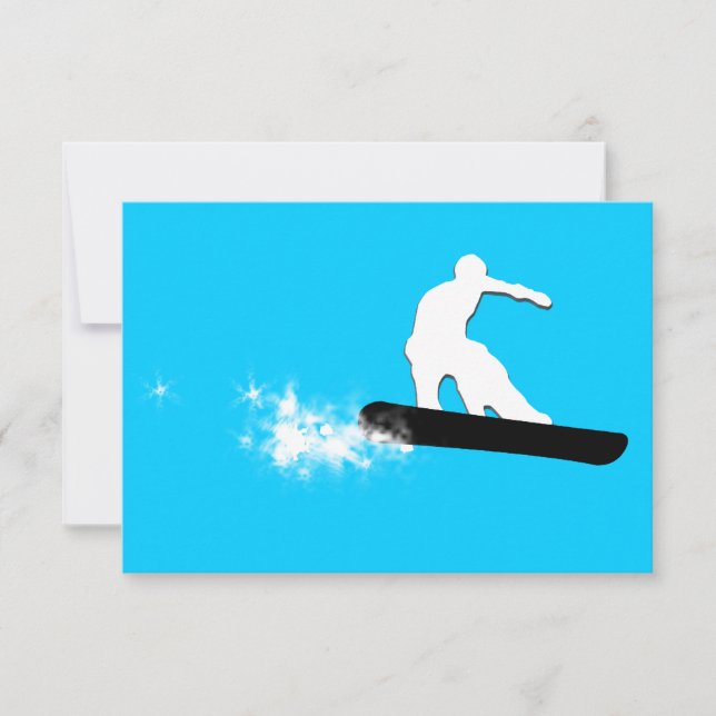 snowboard : powder trail invitation (Front)