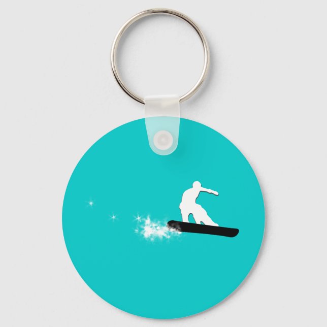 snowboard. powder trail. key ring (Front)