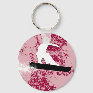snowboard. powder trail. key ring