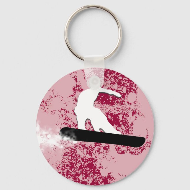 snowboard. powder trail. key ring (Front)