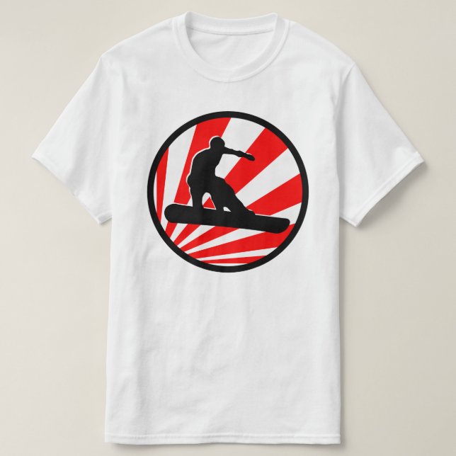 snowboard red rays T-Shirt (Design Front)
