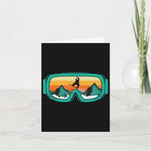 Snowboard - Retro Goggles Wintersports Lover Snowb Card