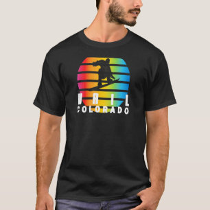 Snowboard Retro Sun Snowboarder Vail Colorado T-Shirt