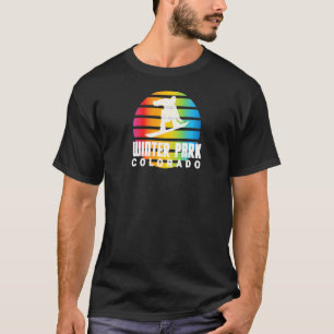 Snowboard Retro Sun Snowboarder Winter Park Colora T-Shirt