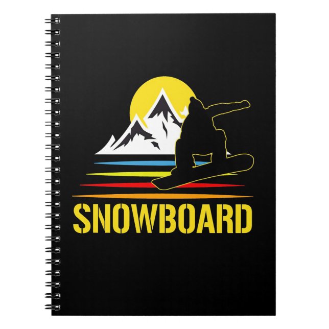 Snowboard Retro Vintage Notebook (Front)