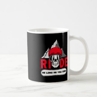 Snowboard Ride Apres Ski Fun Skull Saying Gift Coffee Mug