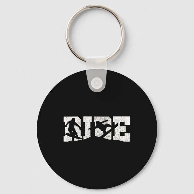 Snowboard - Ride Winter Sports Snowboarding Gift  Key Ring (Front)
