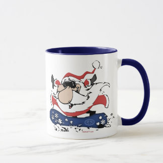 Snowboard Santa Mug