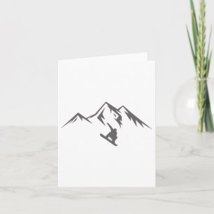 Snowboard Shirt Snow Mountain Winter Snowboarding Card