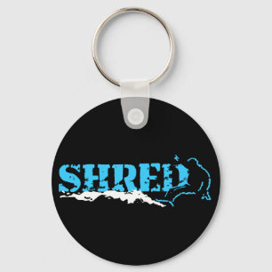 snowboard. shred. key ring
