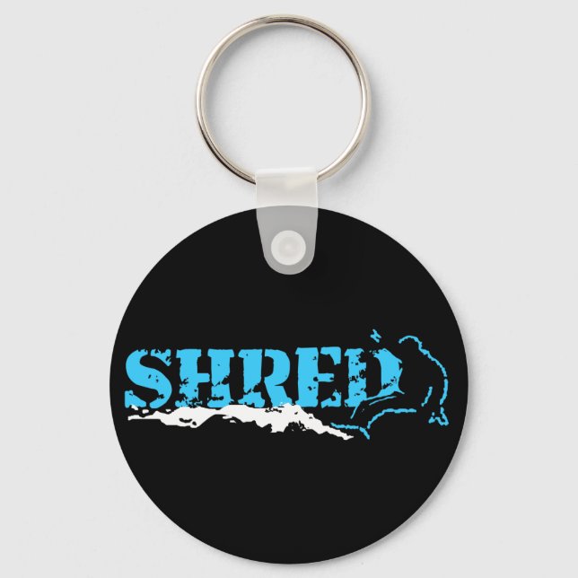 snowboard. shred. key ring (Front)